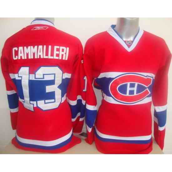 Women Montreal Canadiens 13 CAMMALLERI Red NHL Jersey